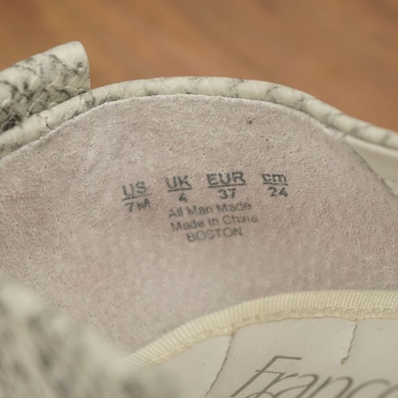 Franco Sarto Womens Boston Faux Leather Snake Loafers Size 7 M Gray White - Picture 10 of 12